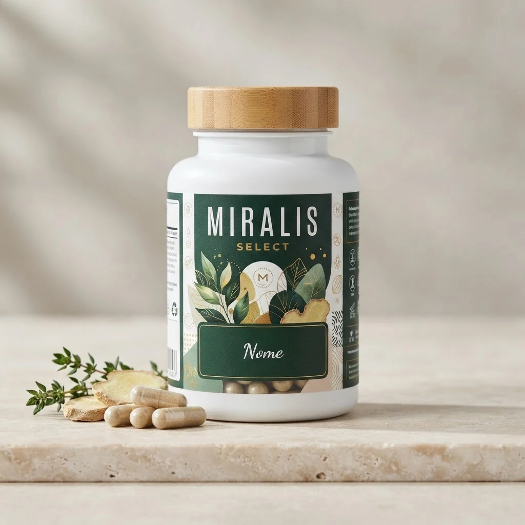 Miralis Select flaska med ingredienser